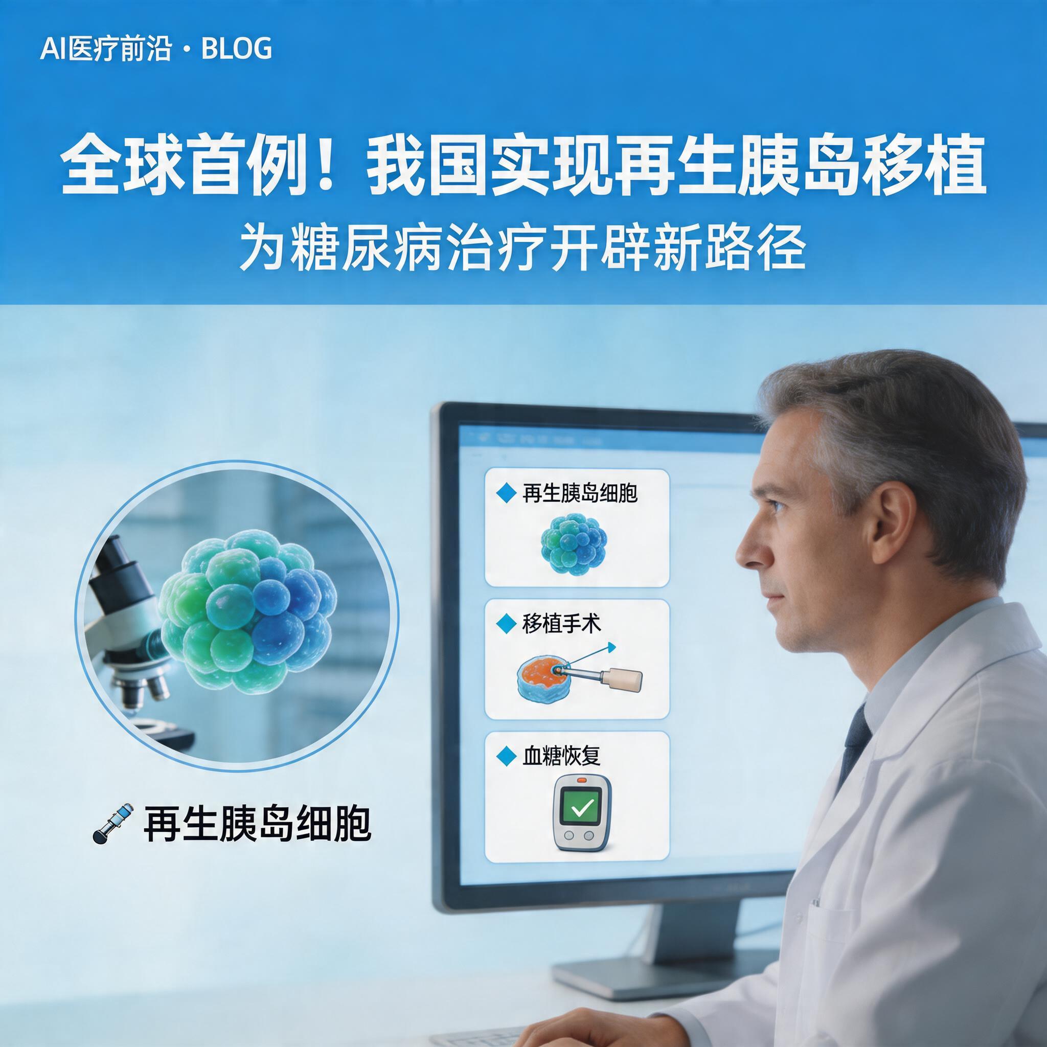 全球首例！我国实现再生胰岛移植 为糖尿病治疗开辟新路径