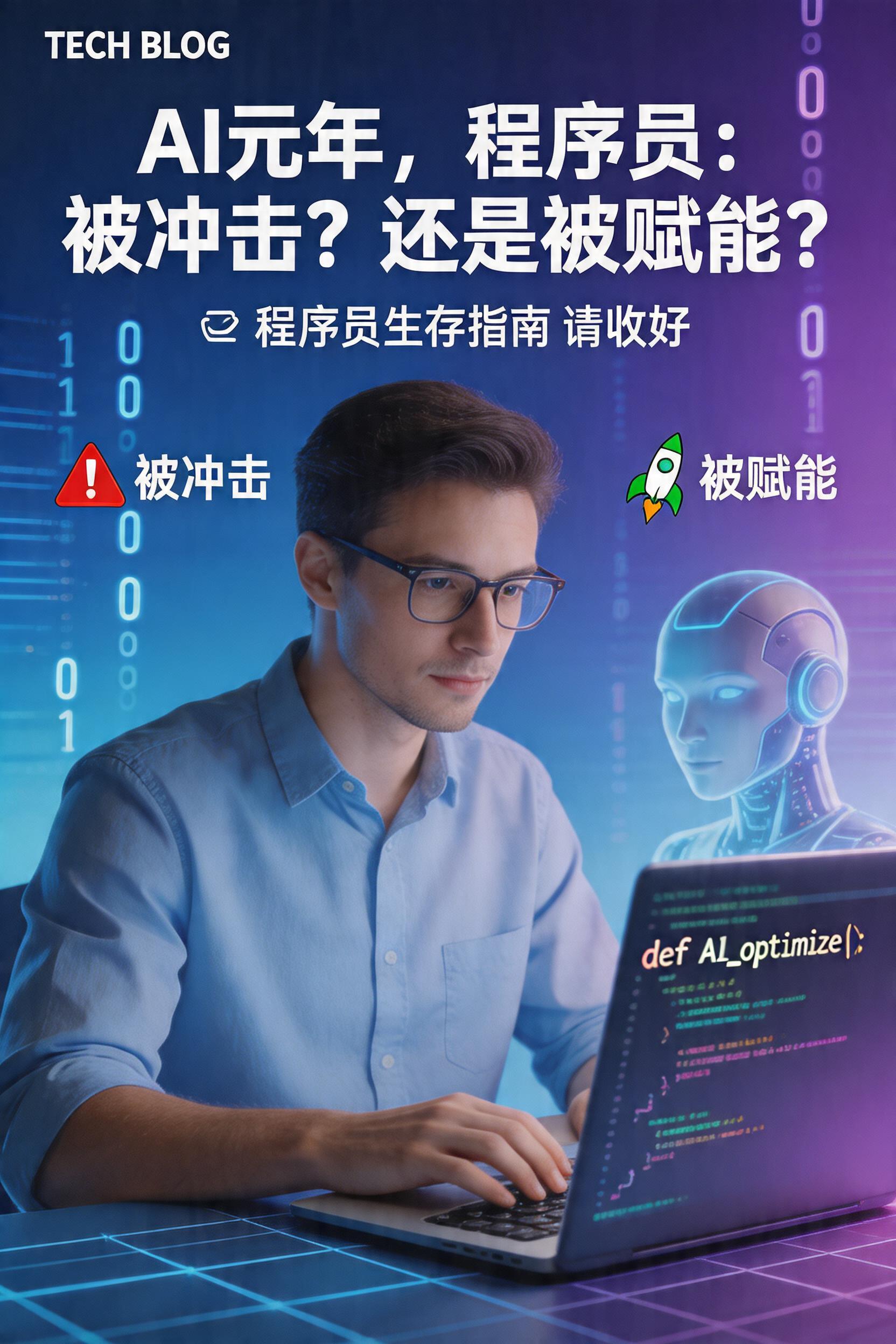AI元年，程序员是“被冲击”还是“被赋能”？这份生存指南请收好